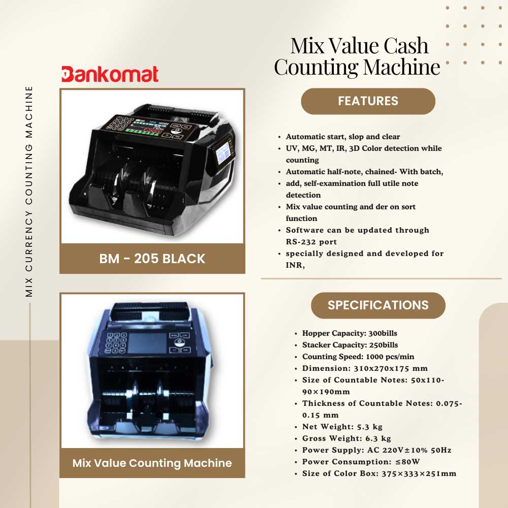 BANKOMAT Cash Counting Machine BM - 205 B