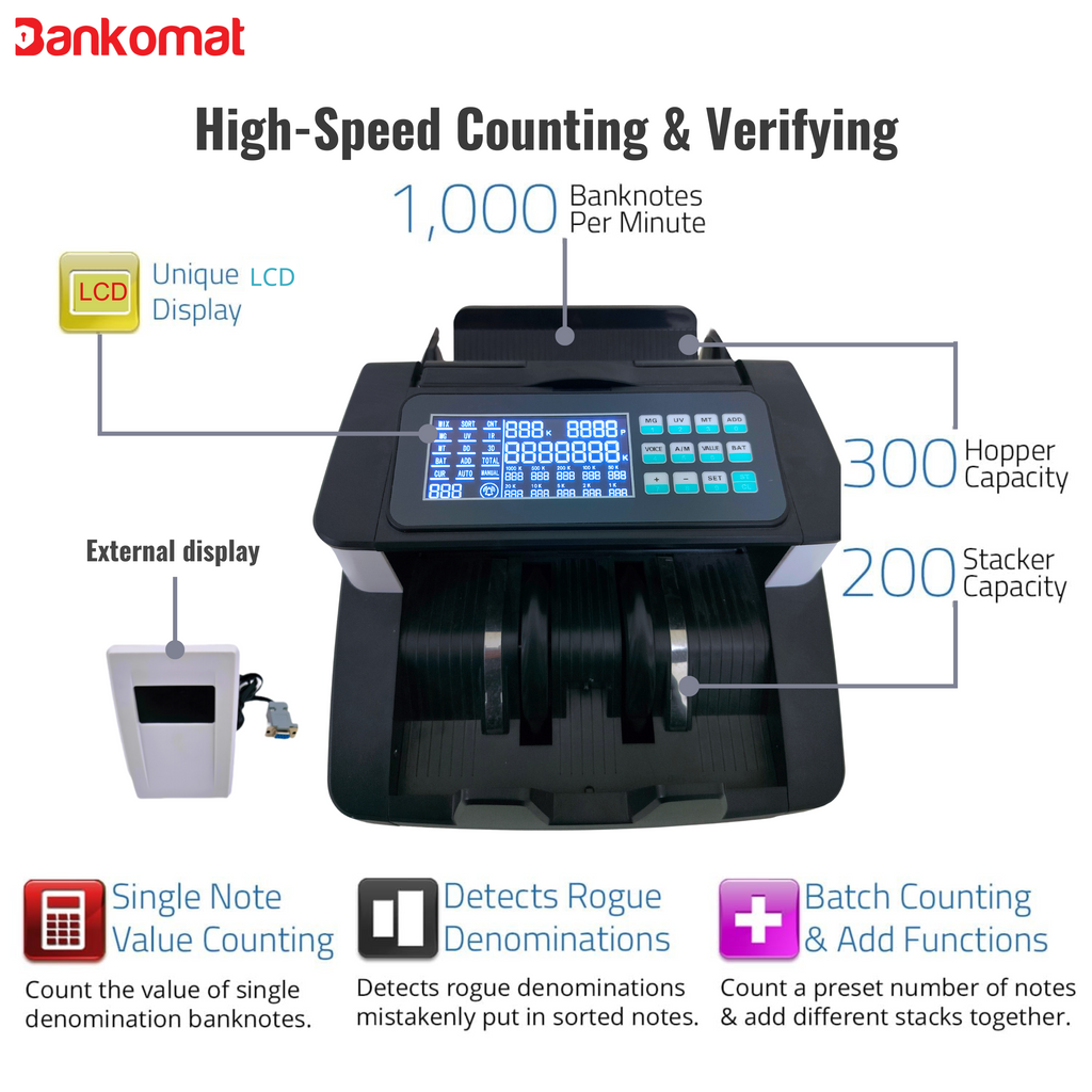 BANKOMAT Cash Counting Machine BMT-713 Manual
