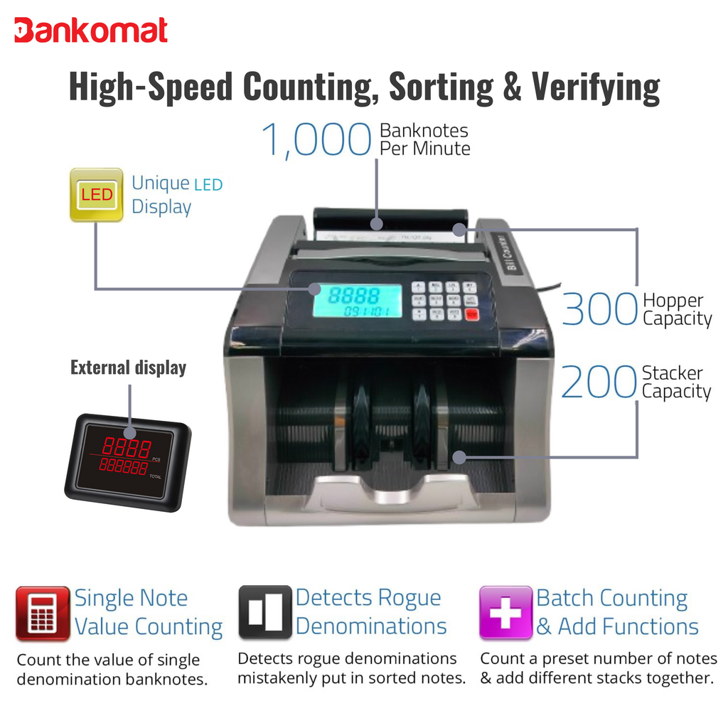 BANKOMAT Cash Counting Machine BMT-3030 Manual