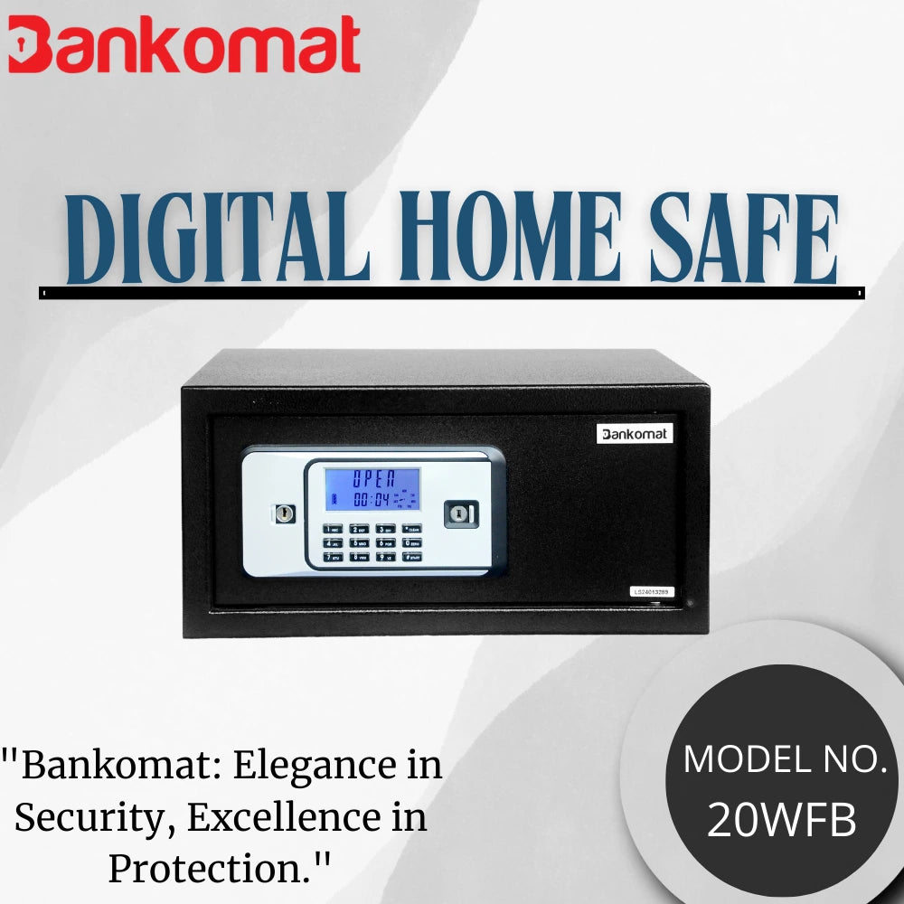 BANKOMAT Digital Safe With Electronic Keypad Lock System For Home, Office & Hotel (BMT-20WFB)