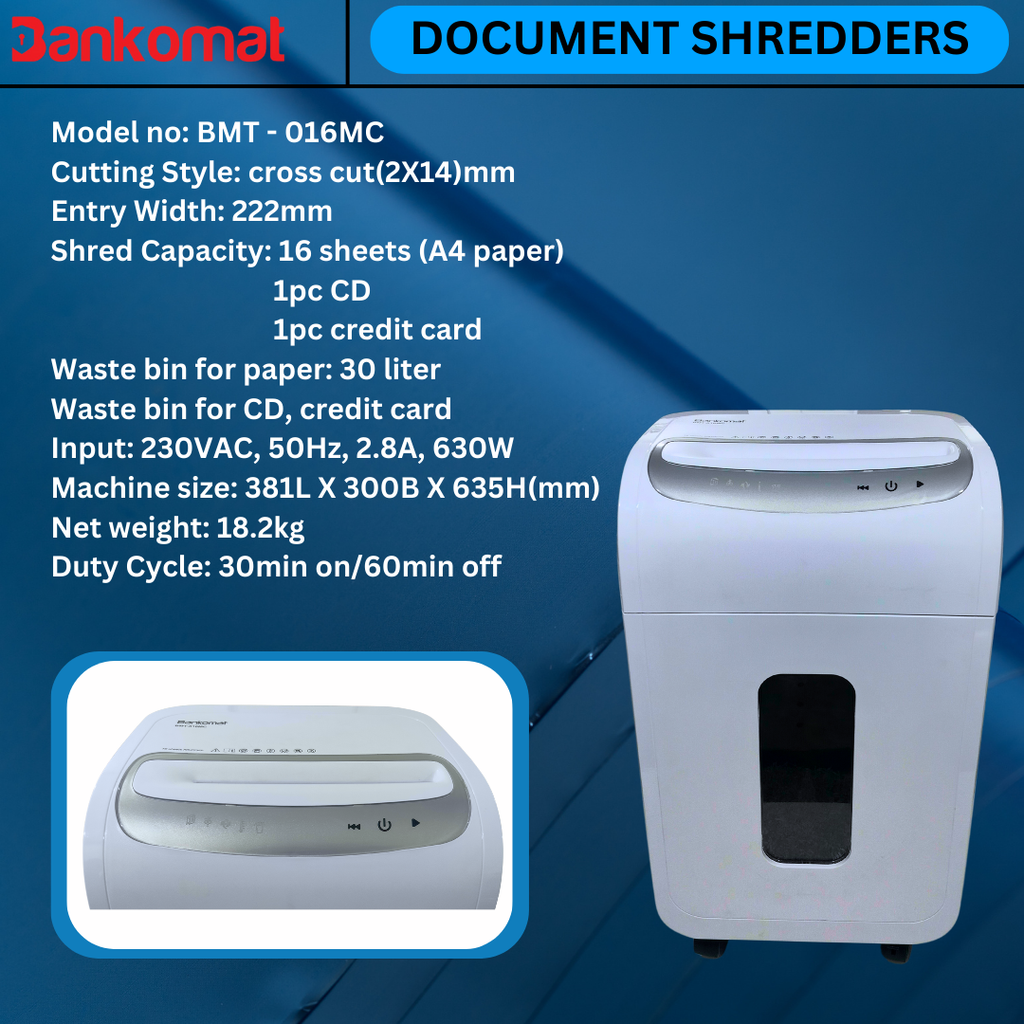 BANKOMAT PAPER SHREDDER BMT-016CD