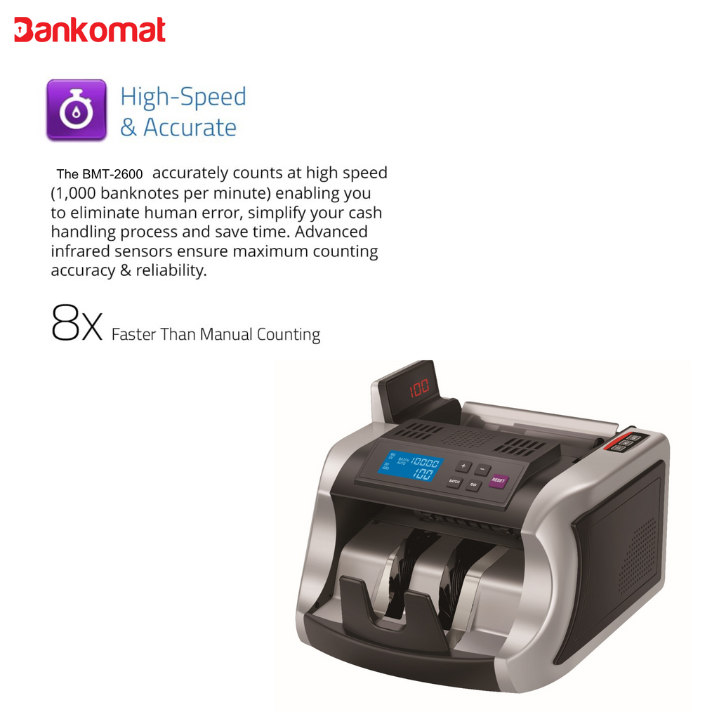 BANKOMAT BASIC NOTE COUNTING MACHINE – BMT-2600 Basic