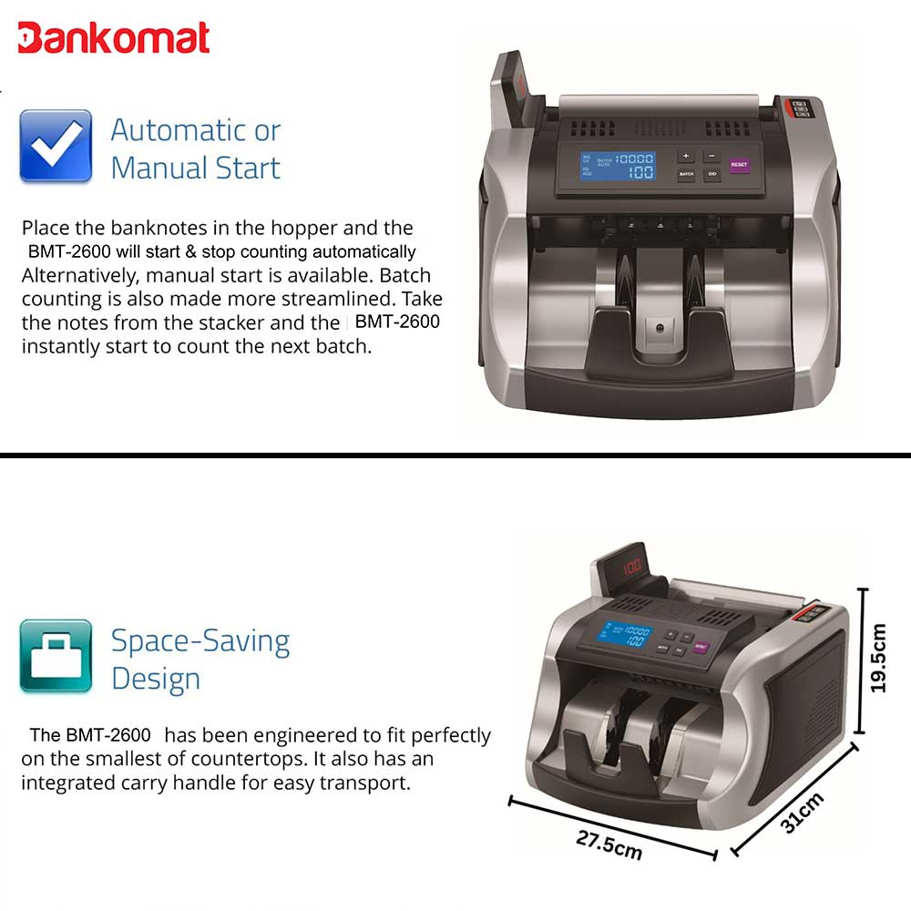 BANKOMAT BASIC NOTE COUNTING MACHINE – BMT-2600 Basic