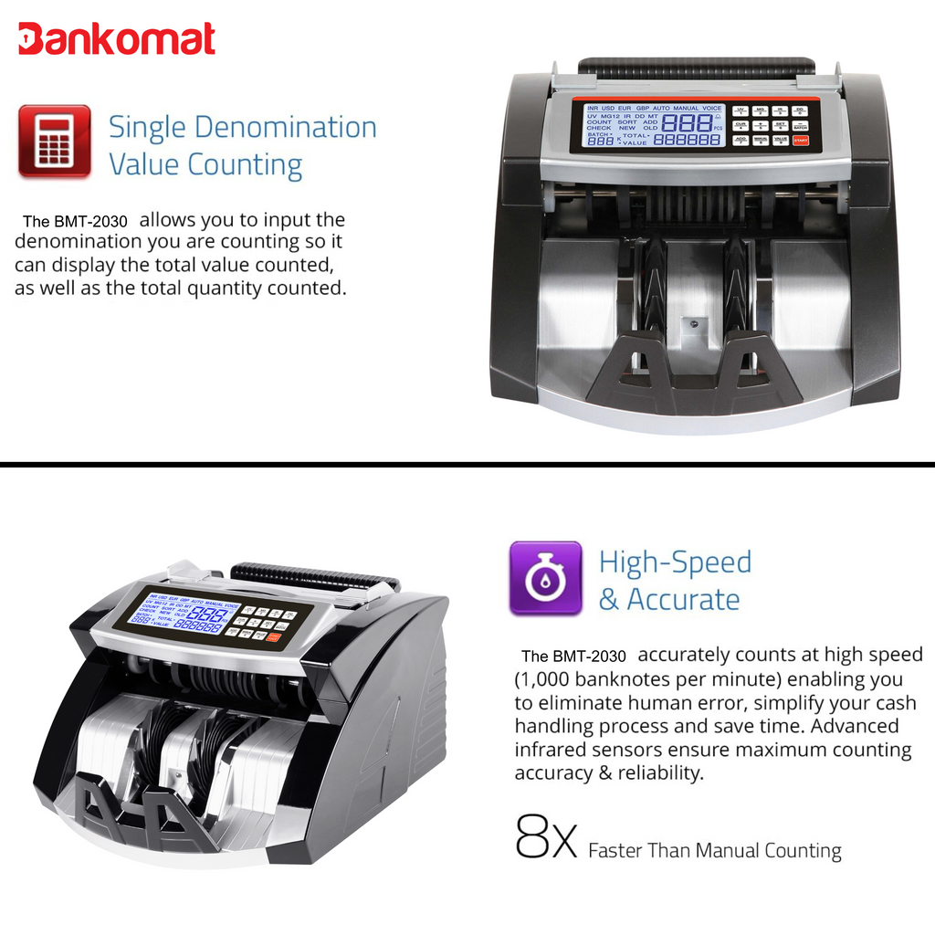 BANKOMAT Cash Counting Machine BMT-2030 Manual