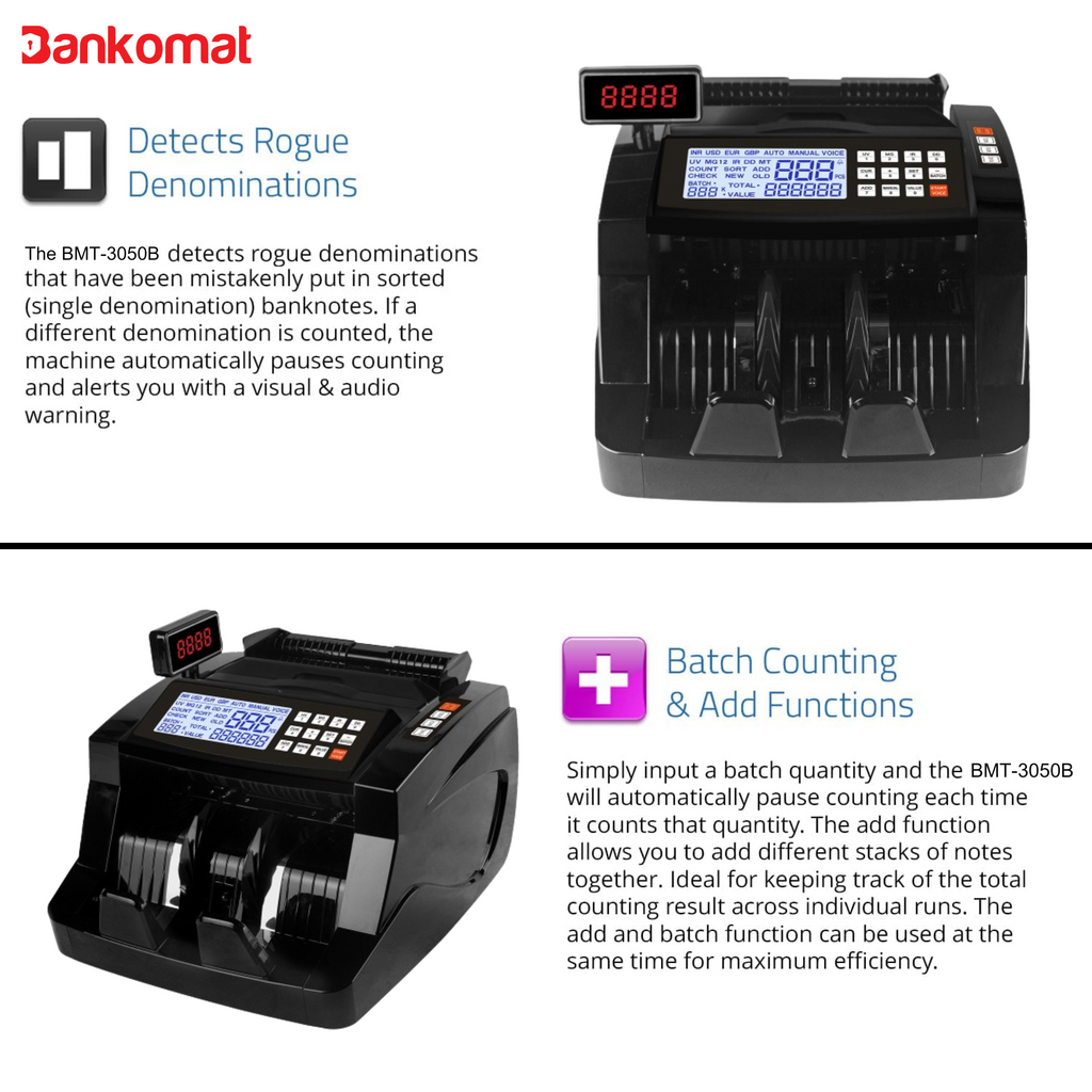 BANKOMAT Cash Counting Machine BM - 70B Manual