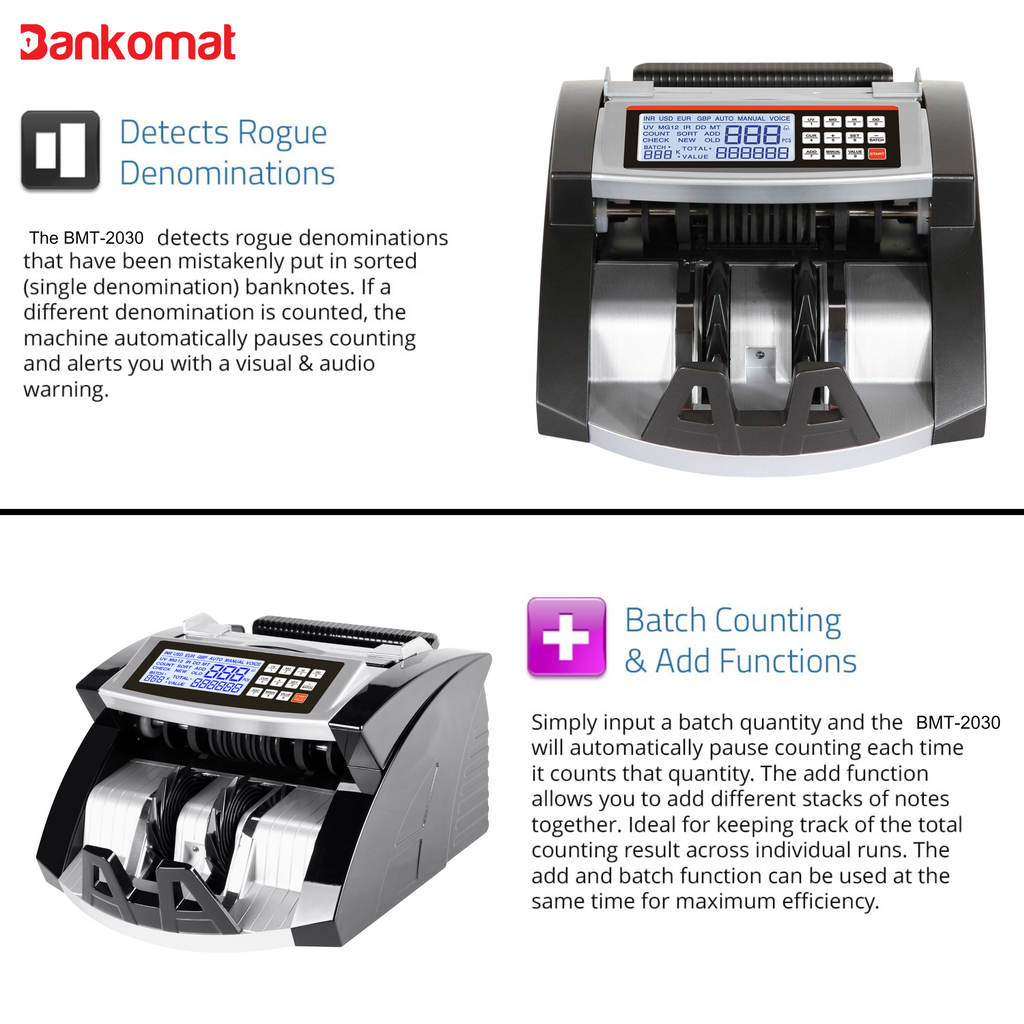 BANKOMAT Cash Counting Machine BMT-2030 Manual