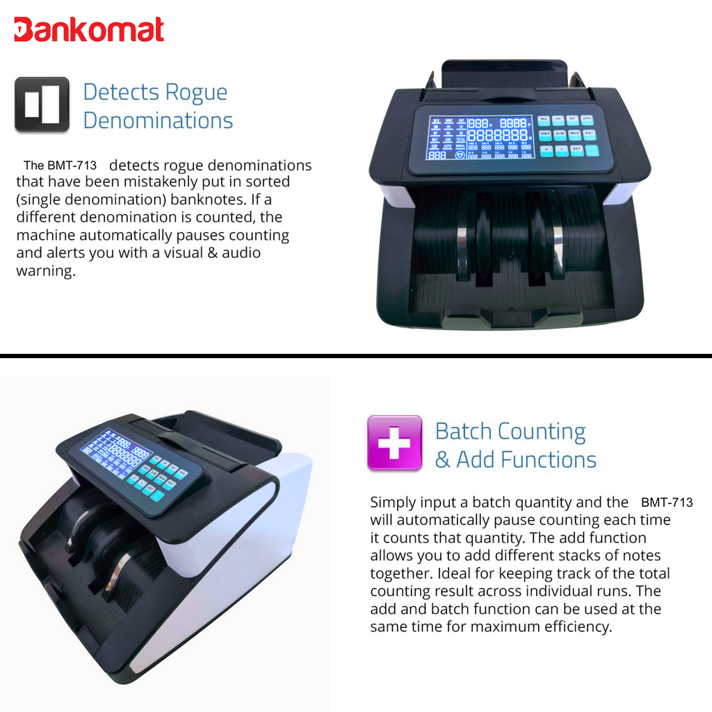 BANKOMAT Cash Counting Machine BMT-713 Manual