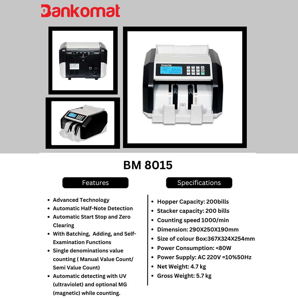 SEMI NOTE COUNTING MACHINE BM - 8015