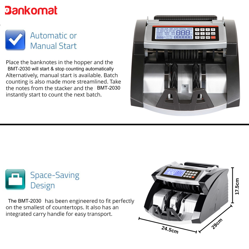 BANKOMAT Cash Counting Machine BMT-2030 Manual