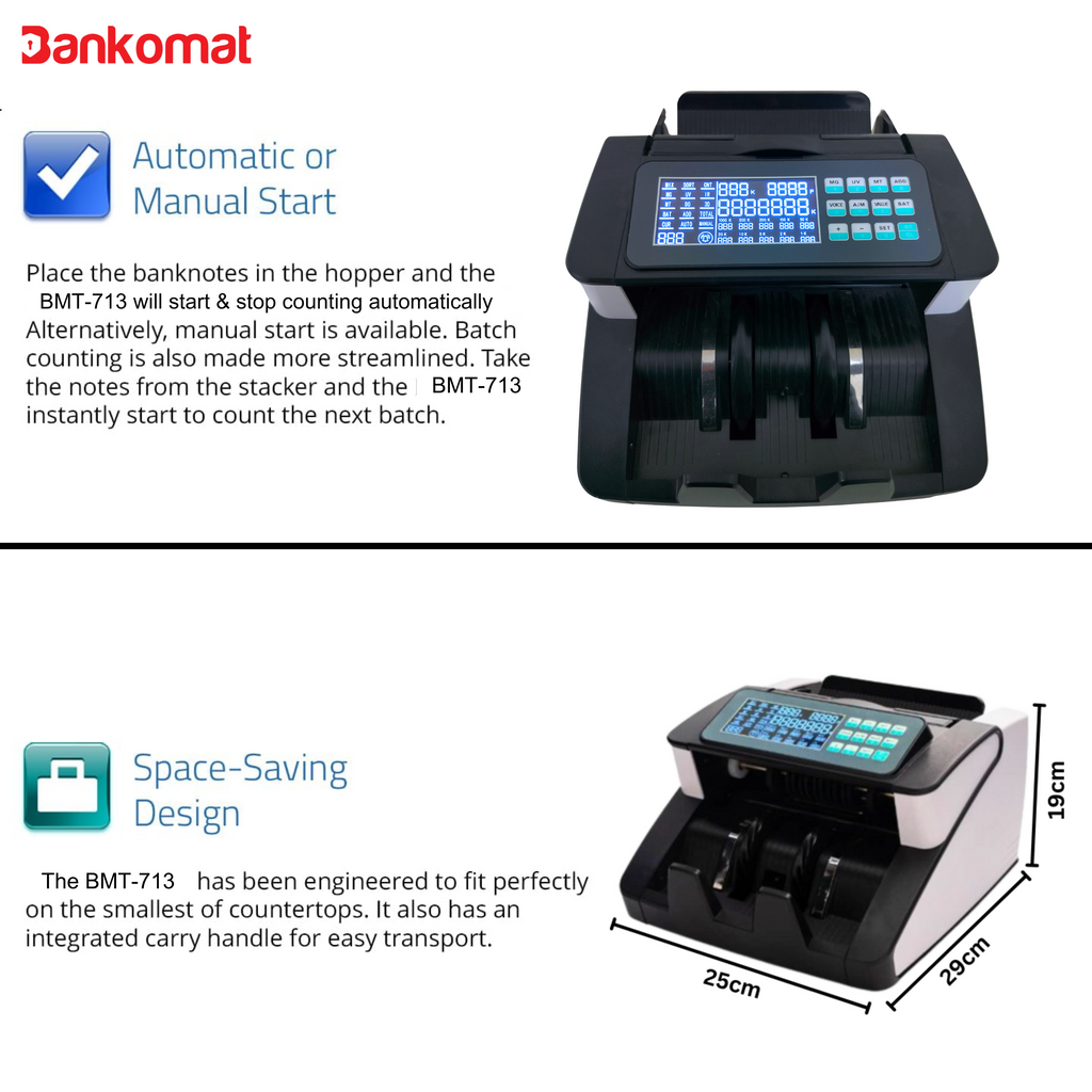 BANKOMAT Cash Counting Machine BMT-713 Manual