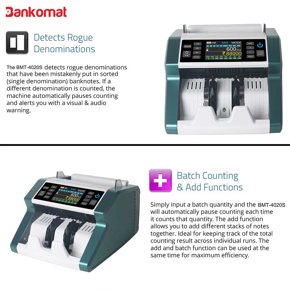 BANKOMAT CASH COUNTING MACHINE BMT-860 Green