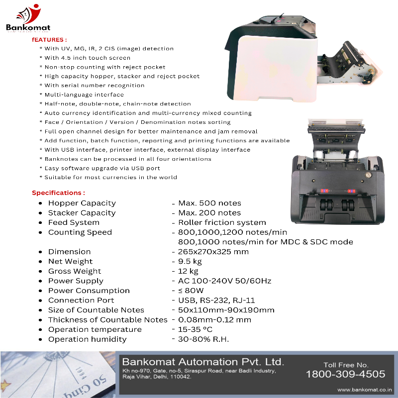 BANKOMAT Pocket Currency Sorter 1+1