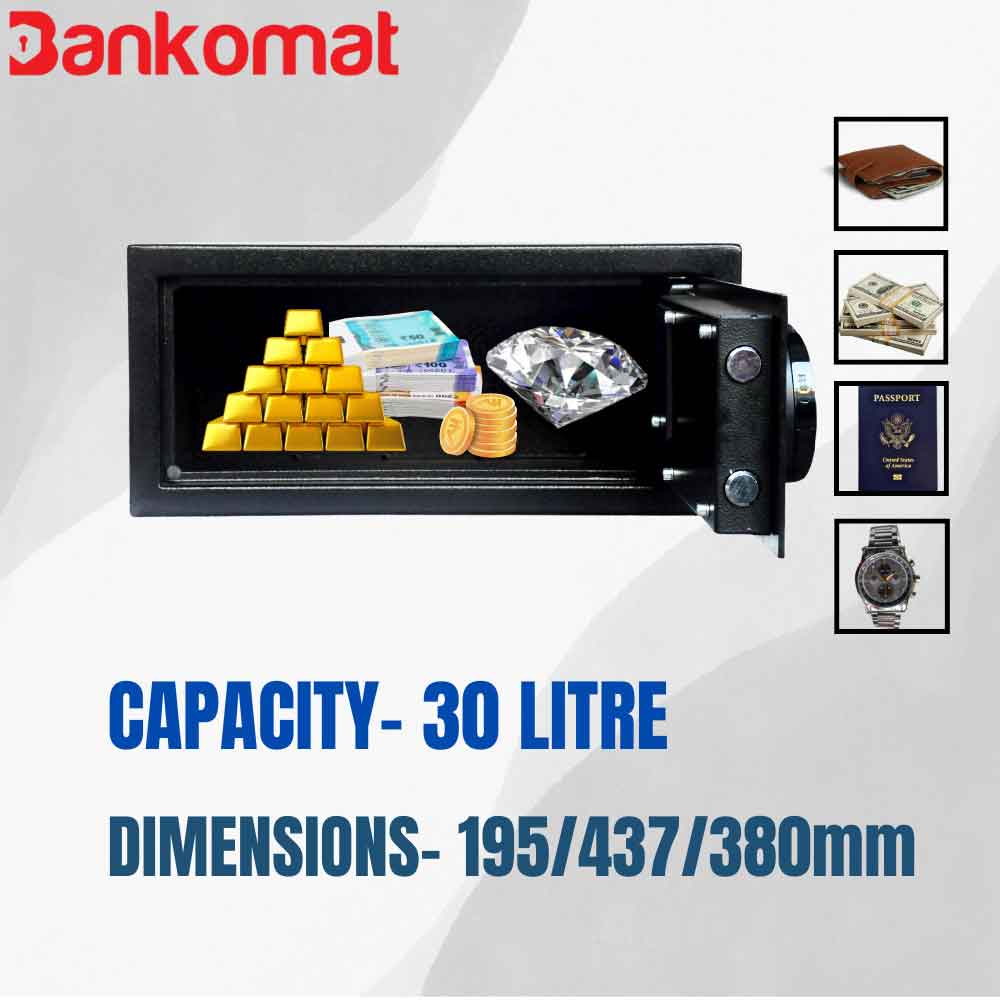 BANKOMAT Digital Safe With Electronic Keypad Lock System For Home, Office & Hotel (BMT-195TB)