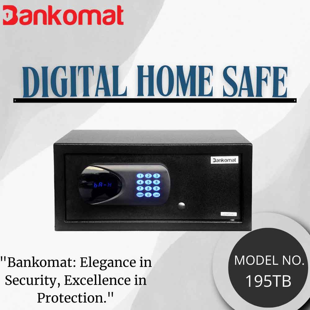 BANKOMAT Digital Safe With Electronic Keypad Lock System For Home, Office & Hotel (BMT-195TB)