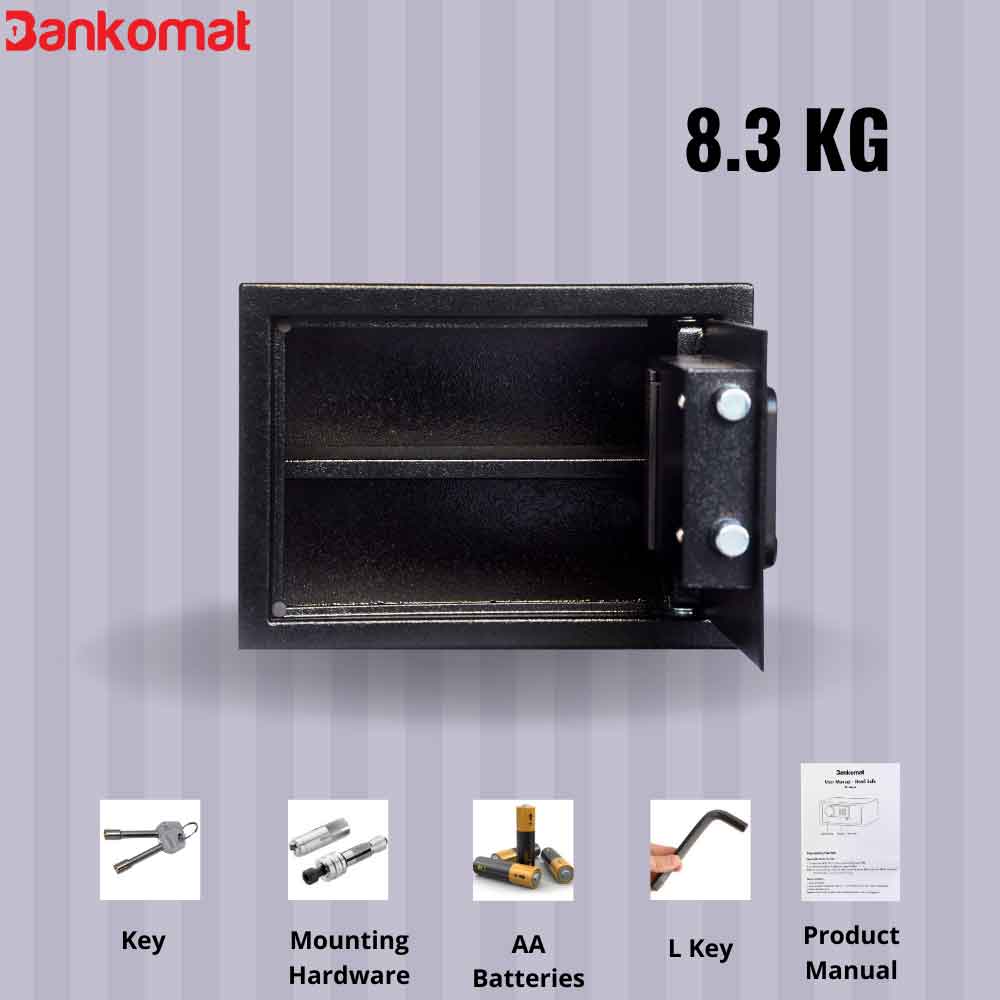 BANKOMAT Digital Safe With Electronic Keypad Lock System For Home, Office & Hotel (BMT-25FB)
