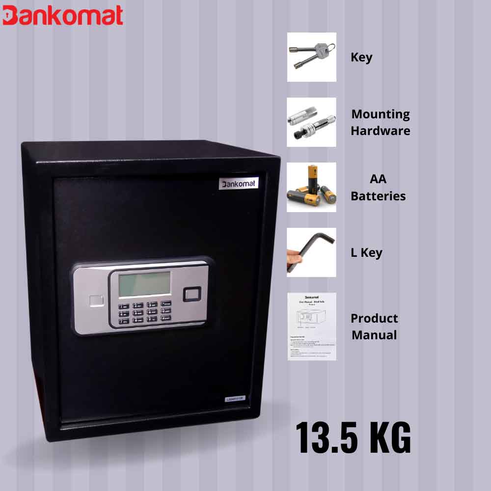 BANKOMAT Digital Safe With Electronic Keypad Lock System For Home, Office & Hotel (BMT-42FB)