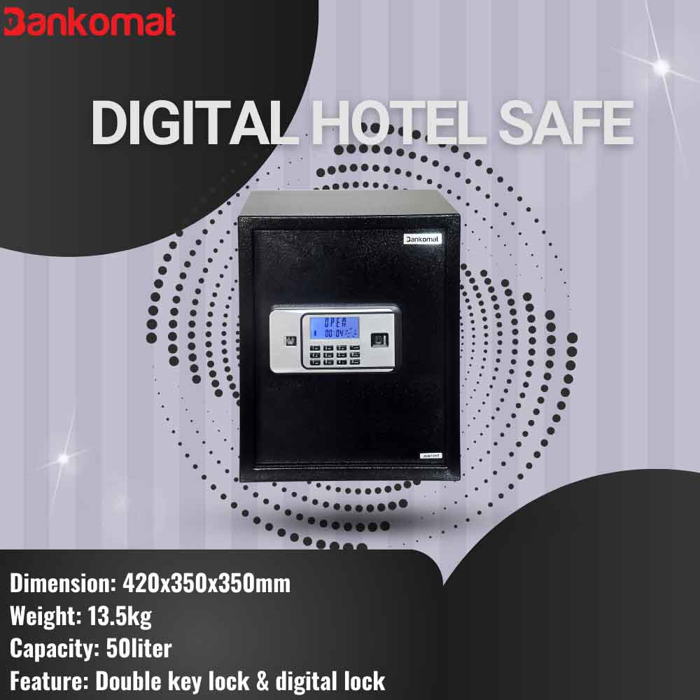 BANKOMAT Digital Safe With Electronic Keypad Lock System For Home, Office & Hotel (BMT-42FB)