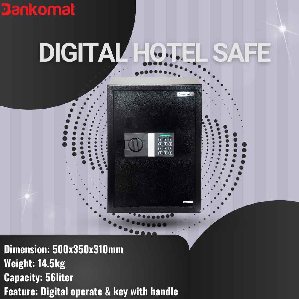 Bankomat Digital Safe With Electronic Keypad Lock System & Safety for Jewellery, Money & Other Valuable Things (BMT-50DN)