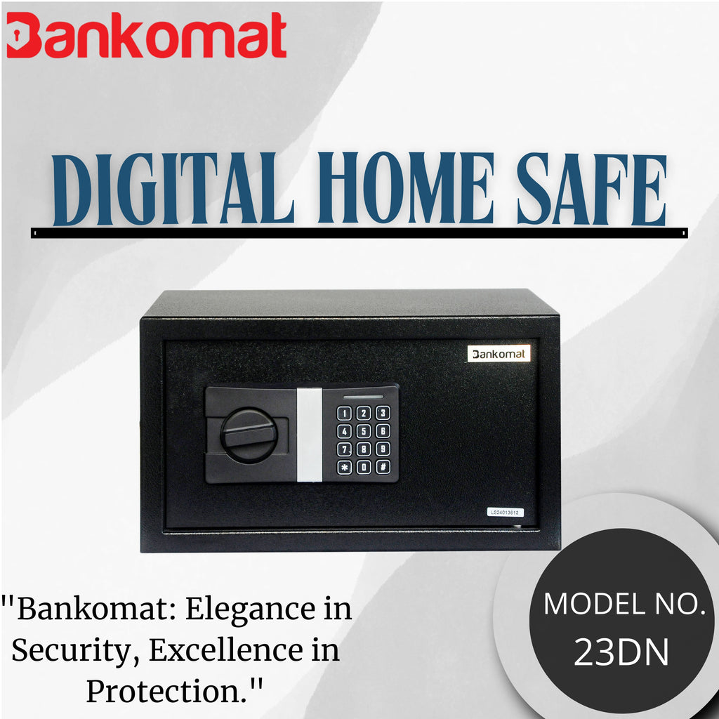 Bankomat Digital Safe With Electronic Keypad Lock System For Home, Office & Hotel Black Safe Locker (BMT23DN)