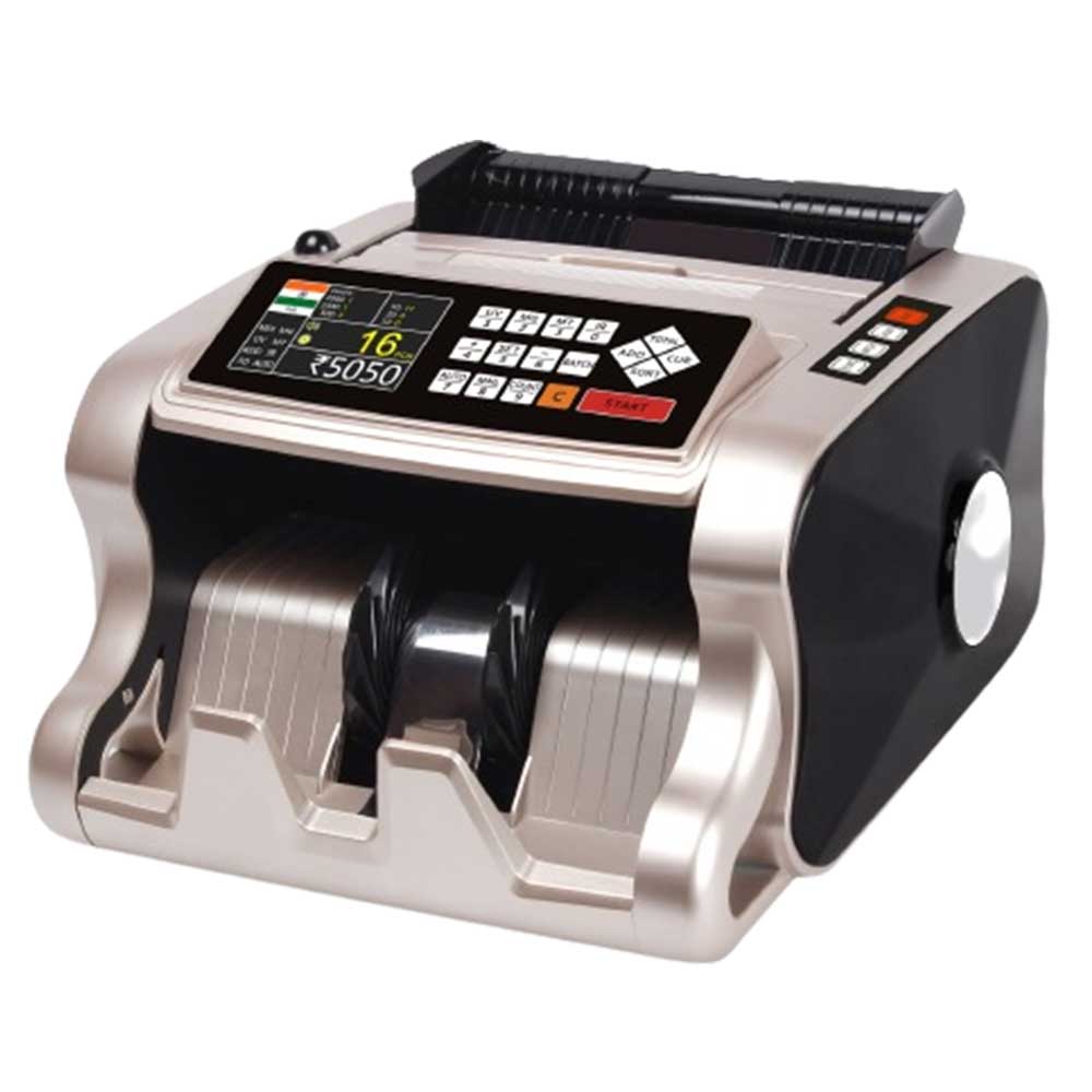 Note Counting Cachine with digital display on a white background