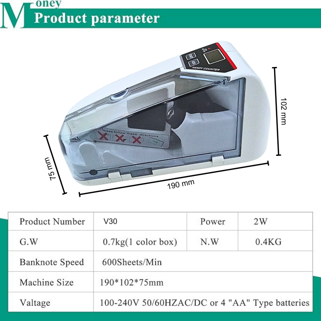 BANKOMAT Handy Cash Counting Machine  BMT-V30