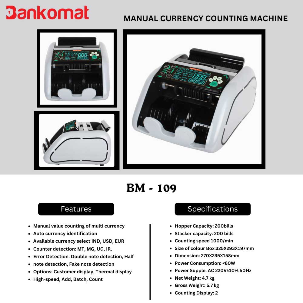 BANKOMAT Cash Counting Machine BM - 109