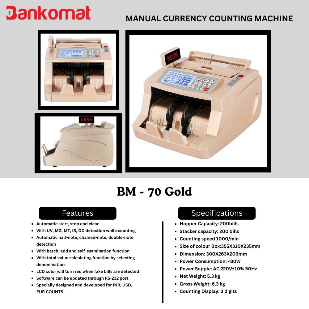 BANKOMAT Cash counting machine BM - 70 G