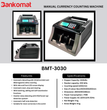 BANKOMAT Cash Counting Machine BMT-3030 Manual