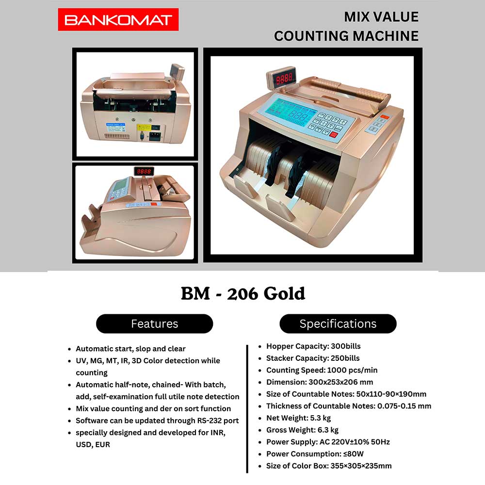 BANKOMAT Cash Counting Machine BM - 206 G