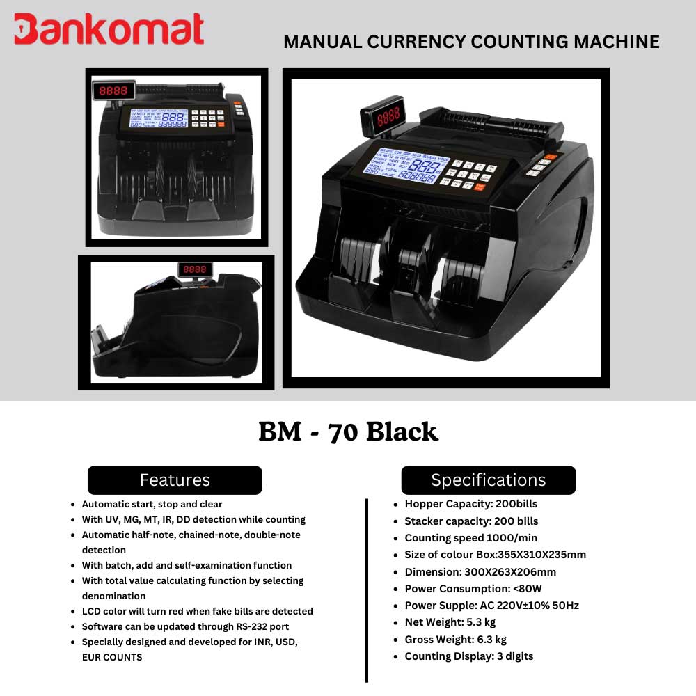 BANKOMAT Cash Counting Machine BM - 70 B