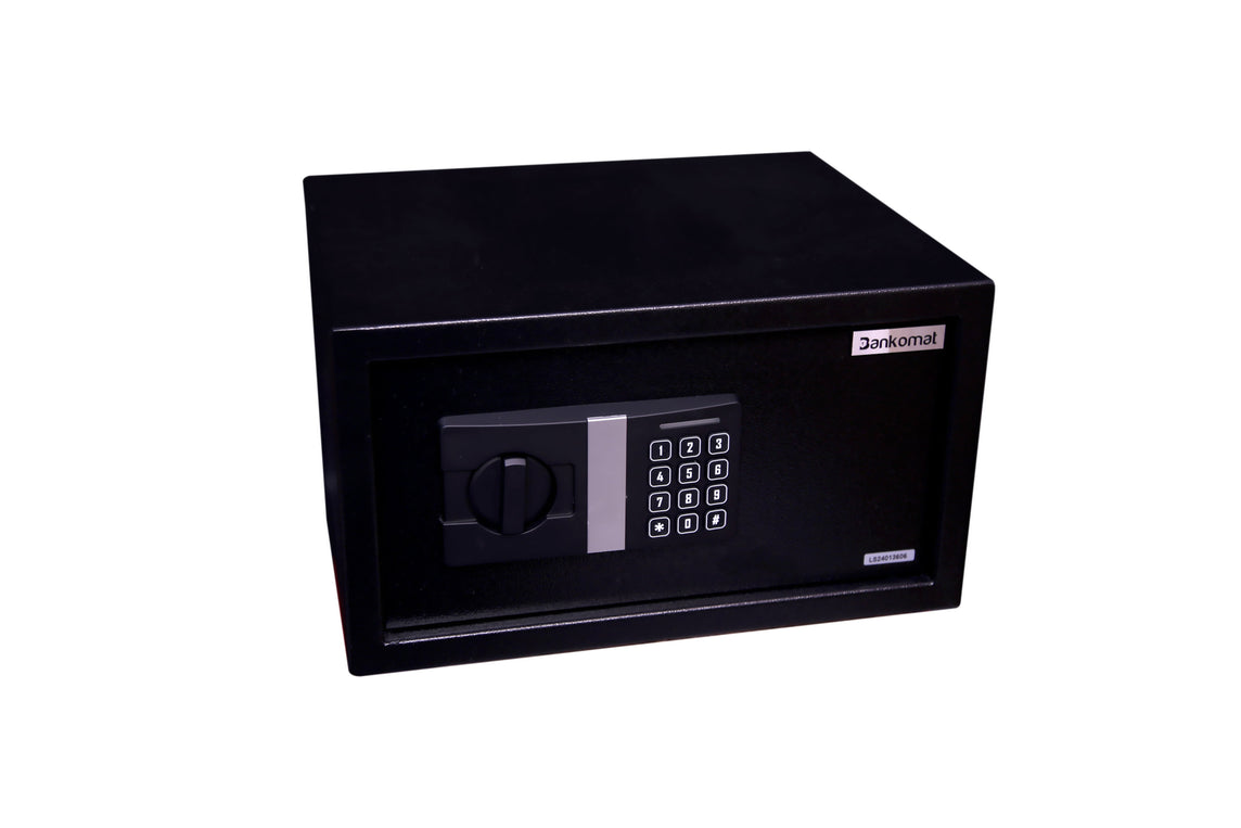 Black digital safe box with keypad and handle from Bankomat Automation Pvt. Ltd.