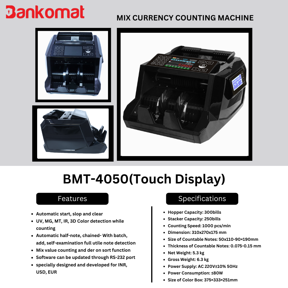 BANKOMAT Cash Counting Machine BMT-4050B