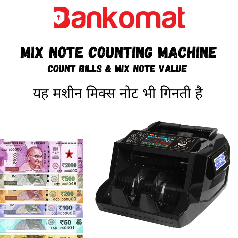 BANKOMAT Mix Cash Value Counting Machine with Fake Cash Detection Fully Automatic Cash Counting Machine
