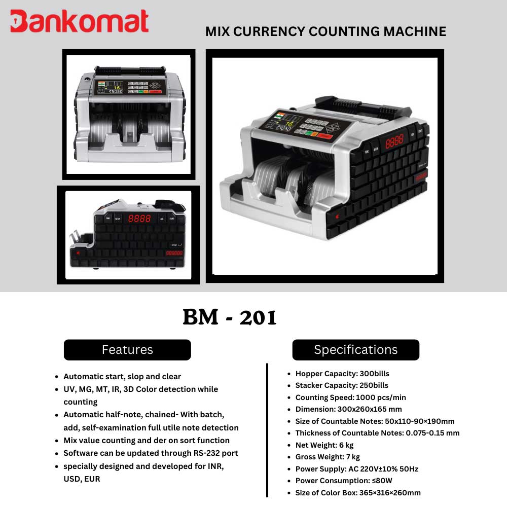 Bankomat Cash Counting Machine BM - 201