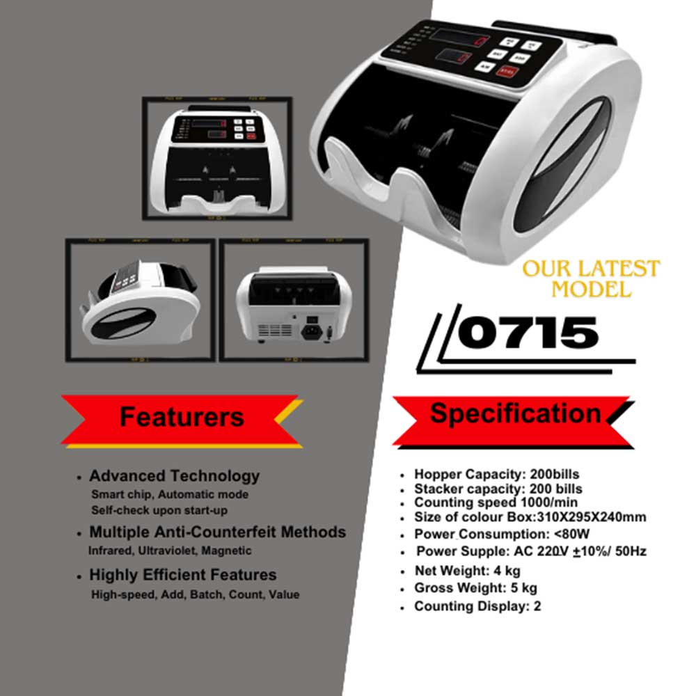 BANKOMAT Note Counting Machine BMT-715 Manual