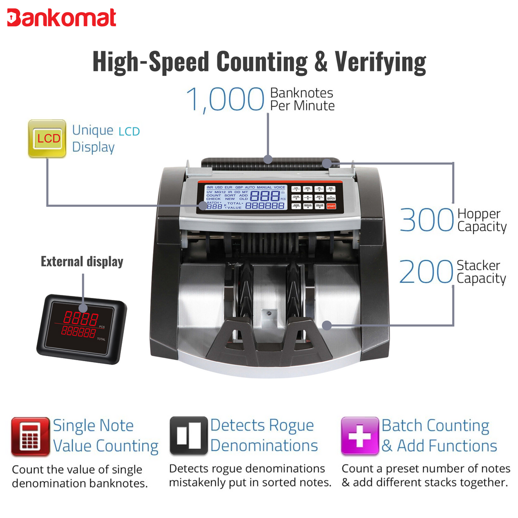 BANKOMAT Cash Counting Machine BMT-2030 Manual