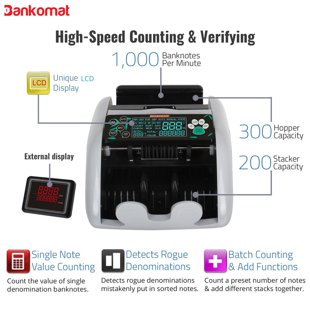 BANKOMAT Cash Counting Machine BMT-2090 Manual