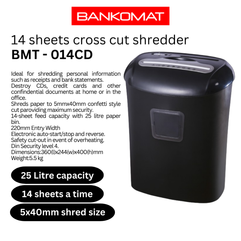 BANKOMAT PAPER SHREDDING/CUTTING MACHINE BMT-014CD