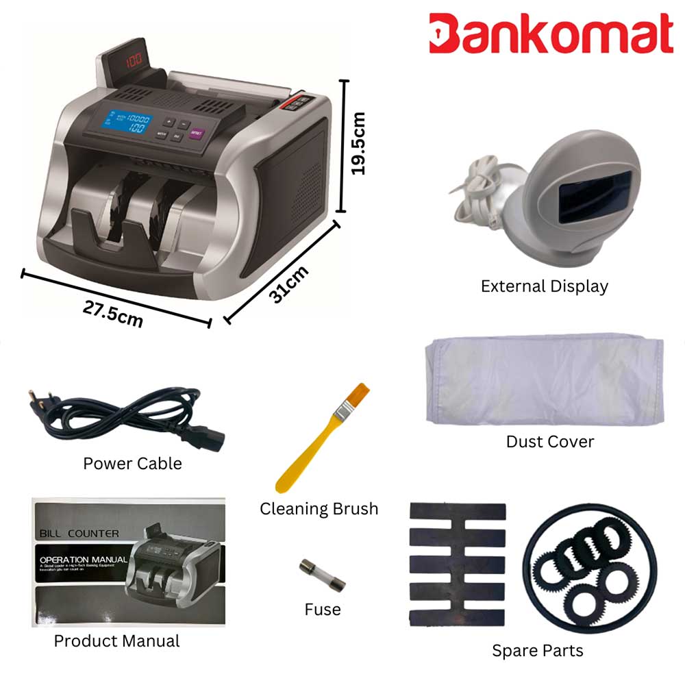 BANKOMAT BASIC NOTE COUNTING MACHINE  – BMT-2600 Basic