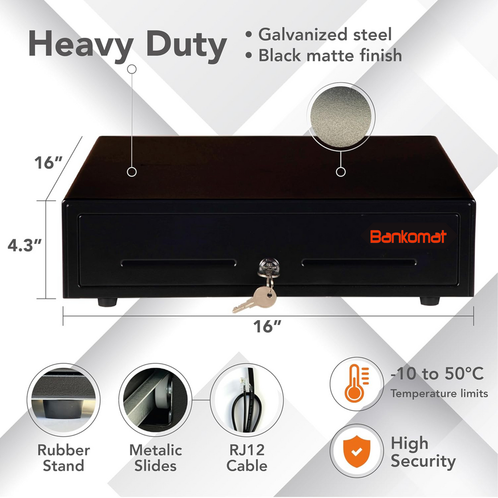 BANKOMAT ELECTRONIC & MANUAL METAL CASH DRAWER CASH BOX – BMTCASHDRAWER