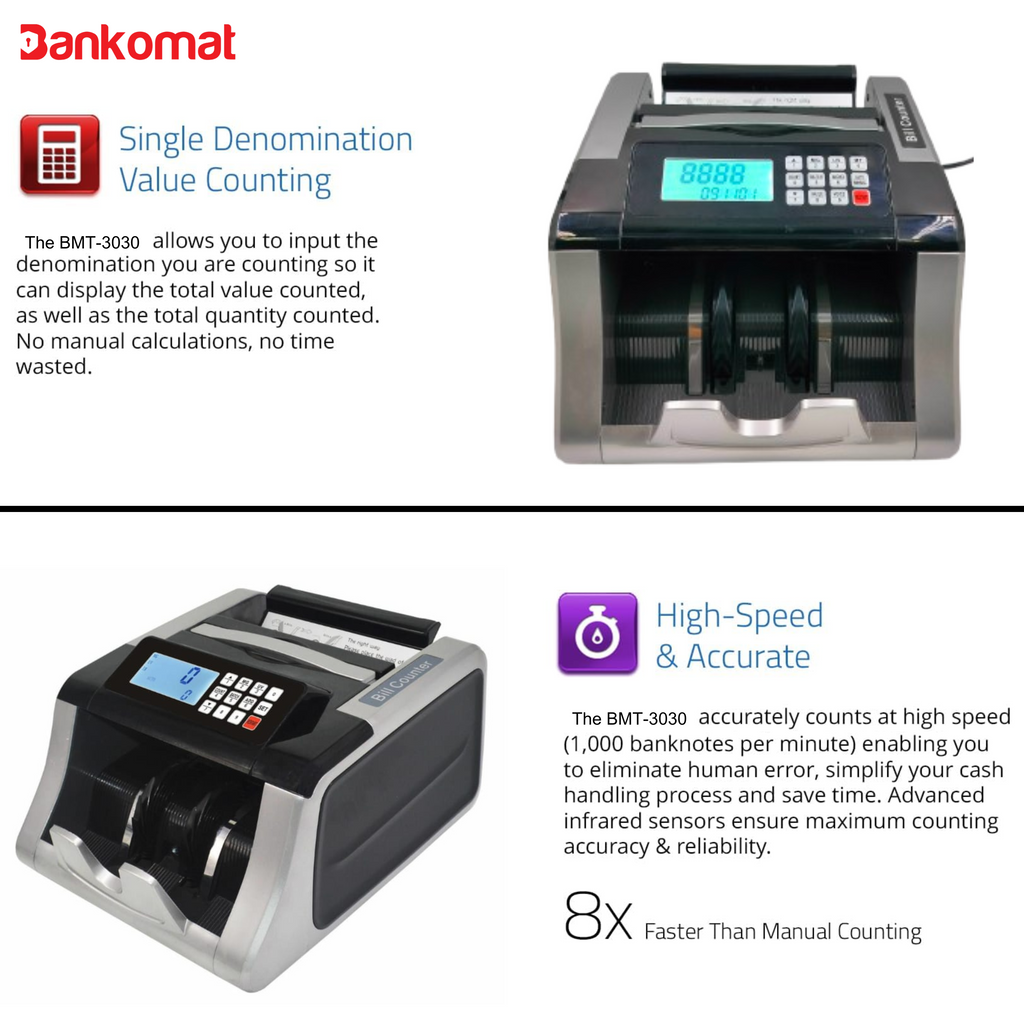 BANKOMAT Cash Counting Machine BMT-3030 Manual
