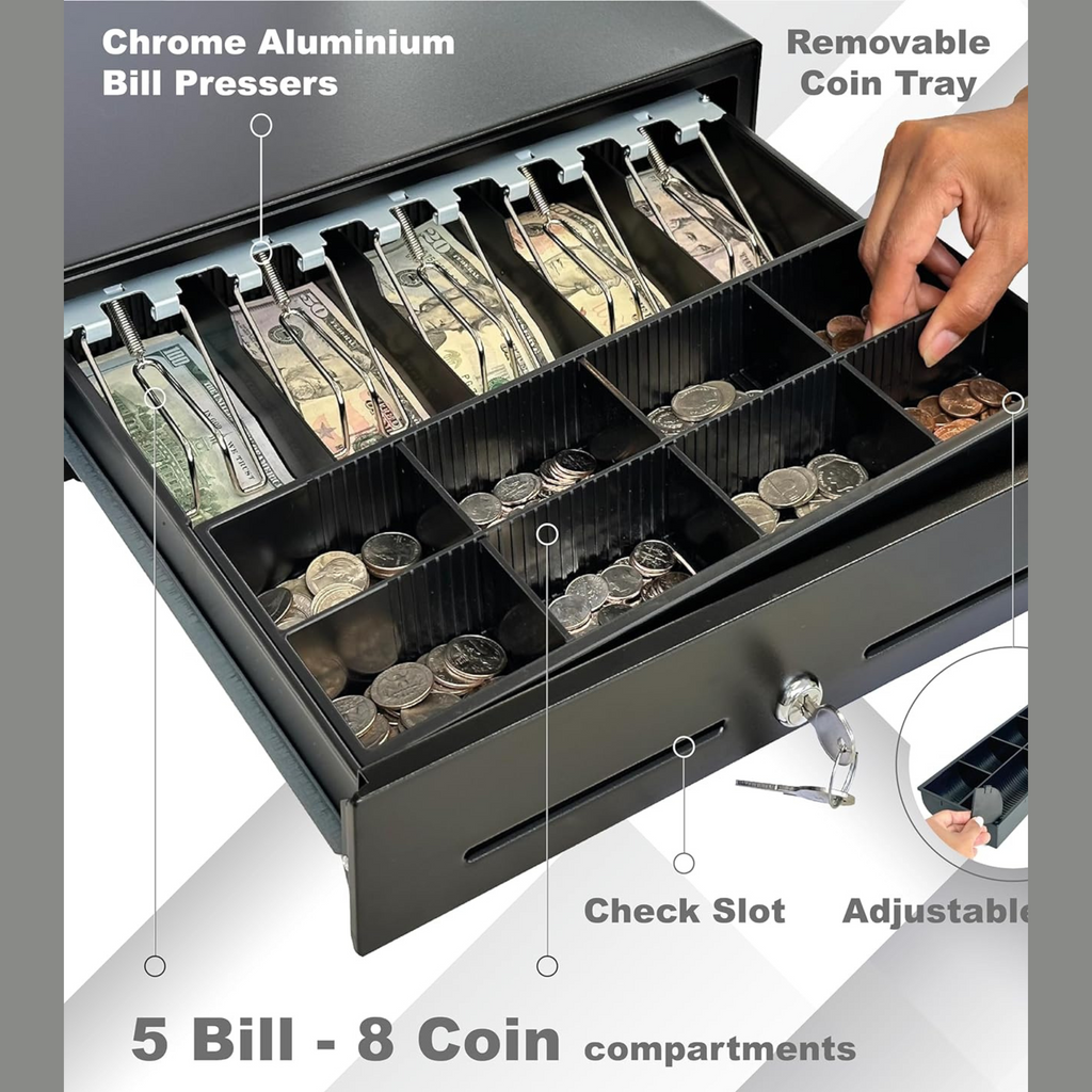 BANKOMAT ELECTRONIC & MANUAL METAL CASH DRAWER CASH BOX – BMTCASHDRAWER