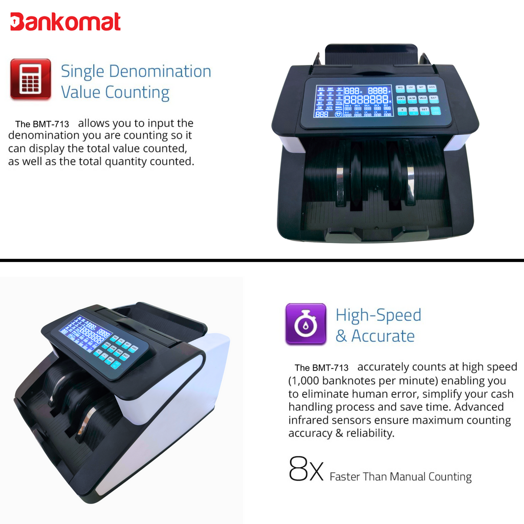 BANKOMAT Cash Counting Machine BMT-713 Manual