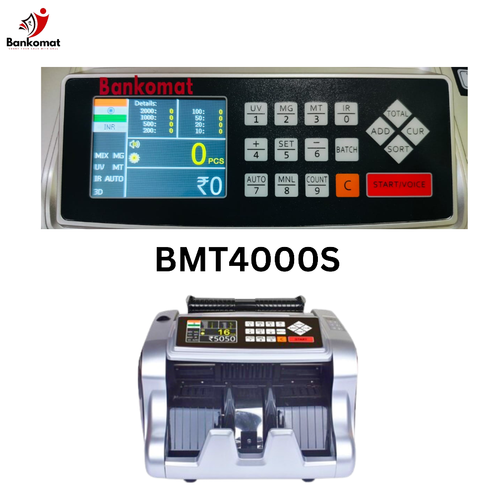 BANKOMAT Mix Value Machine with Fake Cash Detection, Batch Mode & Fast Cash Counting Machine
