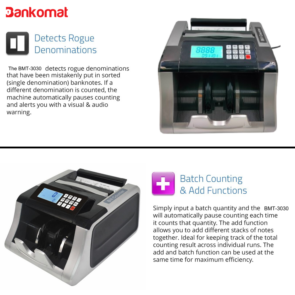 BANKOMAT Cash Counting Machine BMT-3030 Manual
