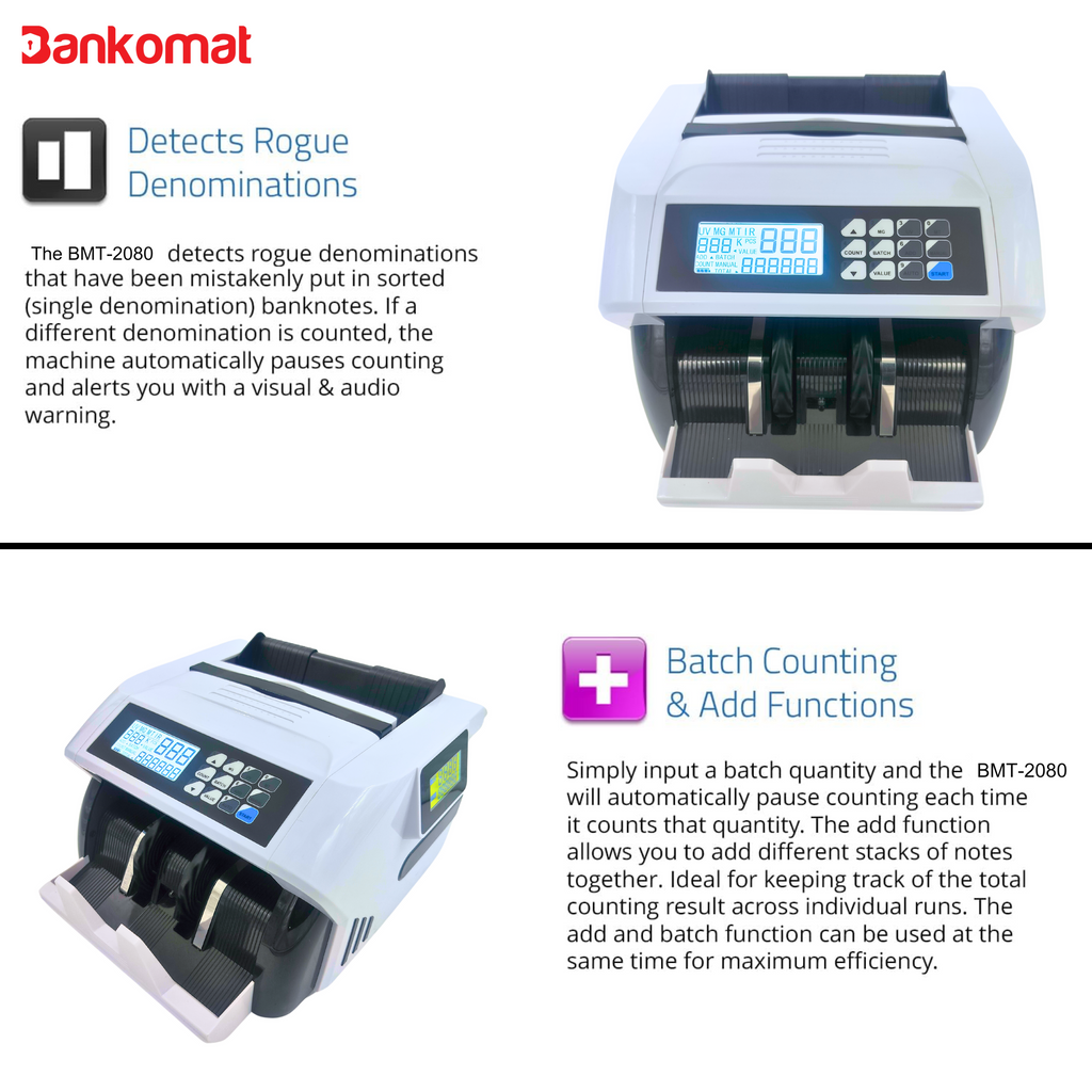 BANKOMAT Cash Counting Machine BMT-2080 manual