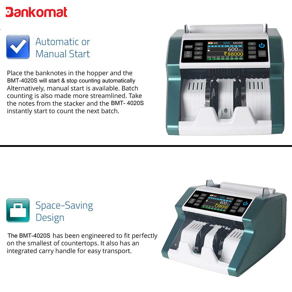BANKOMAT  CASH COUNTING MACHINE BMT-860 Green