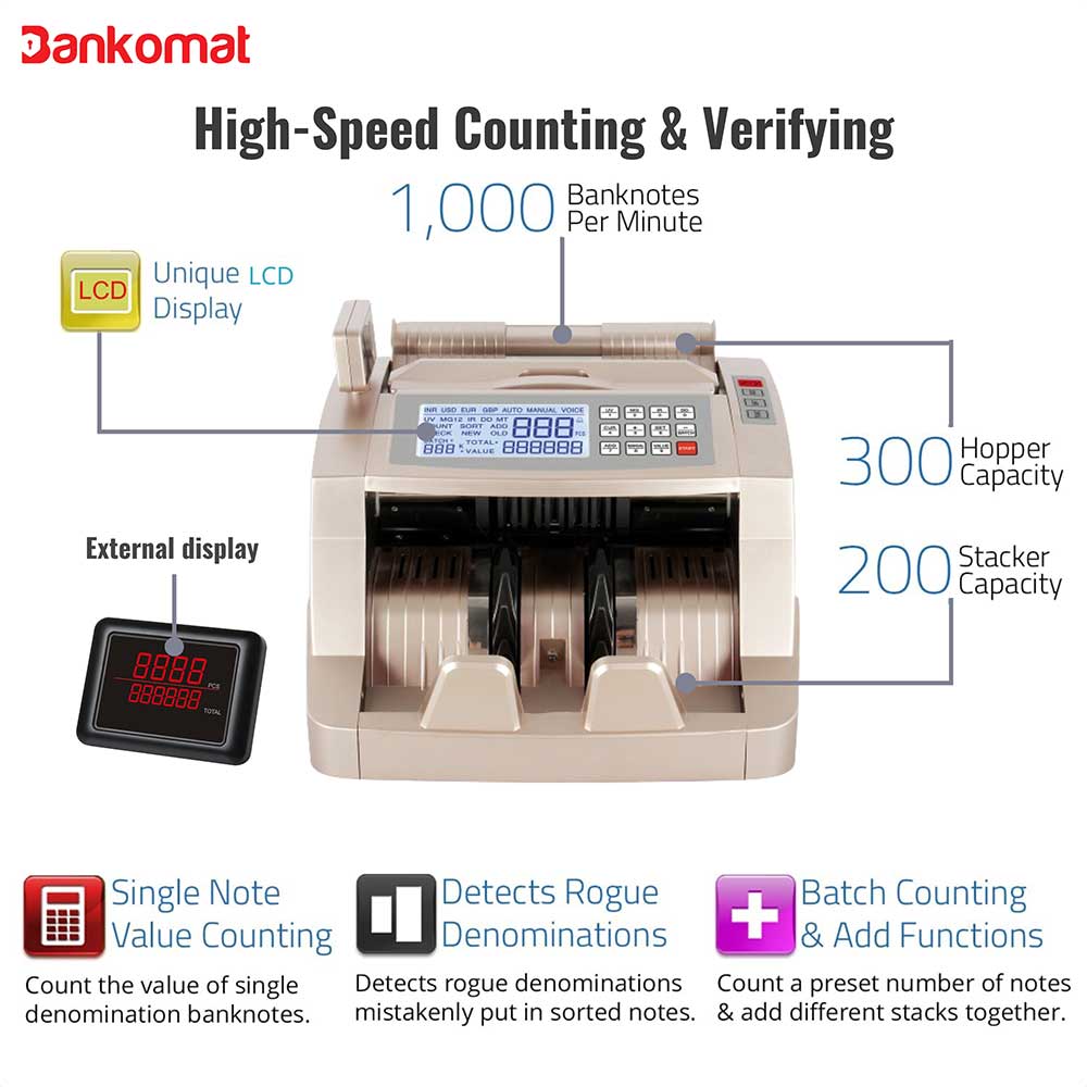 BANKOMAT Cash counting machine BM - 70 G