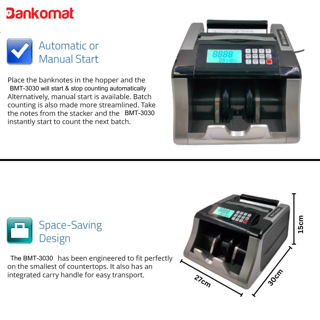 BANKOMAT Cash Counting Machine BMT-3030 Manual