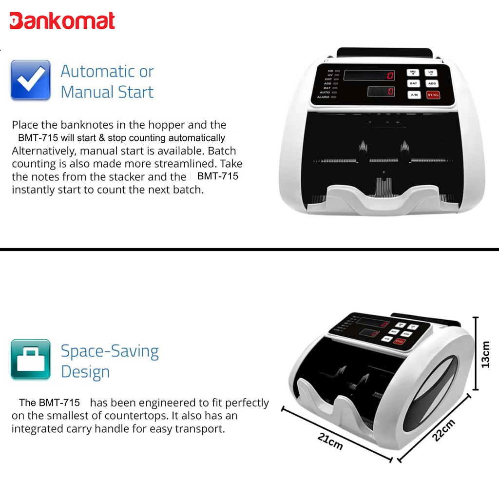 BANKOMAT Note Counting Machine BMT-715 Manual